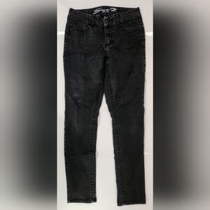 Seven7 Jeans Women 10 Skinny High Rose Black Denim Tummy-Less Ladies Pants EUC